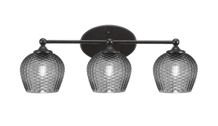Toltec Lighting - 5913-MB-4602 - Three Light Bath Bar - Capri - Matte Black