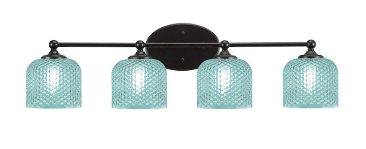 Toltec Lighting - 5914-MB-4615 - Four Light Bath Bar - Capri - Matte Black