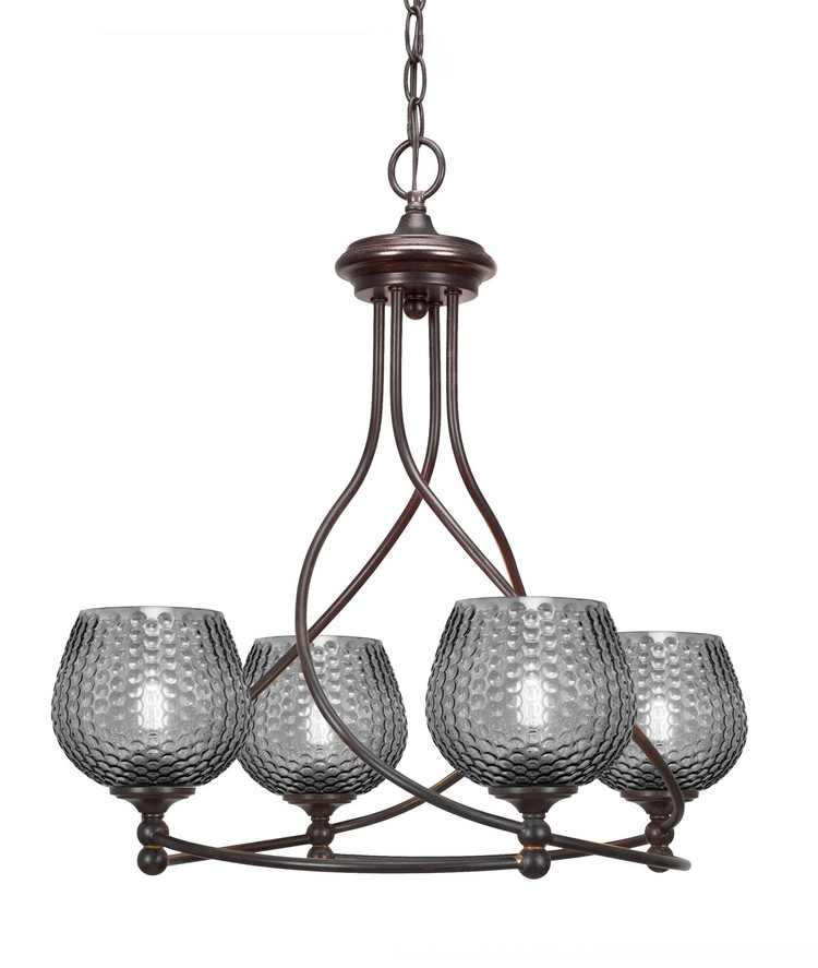 Toltec Lighting - 904-DG-4602 - Four Light Chandelier - Capri - Dark Granite
