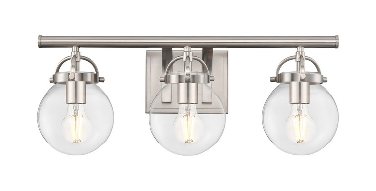 Innovations - 416-3W-SN-G202-6 - Three Light Bath Vanity - Downtown Urban - Satin Nickel