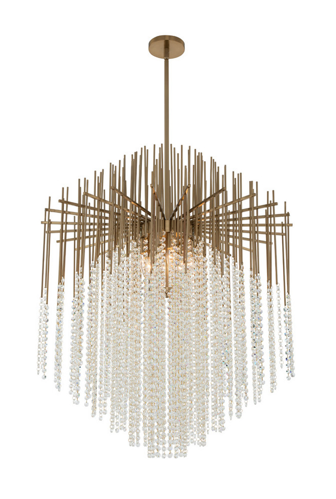 Allegri - 037656-038-FR001 - Eight Light Pendant - Estrella - Brushed Champagne Gold