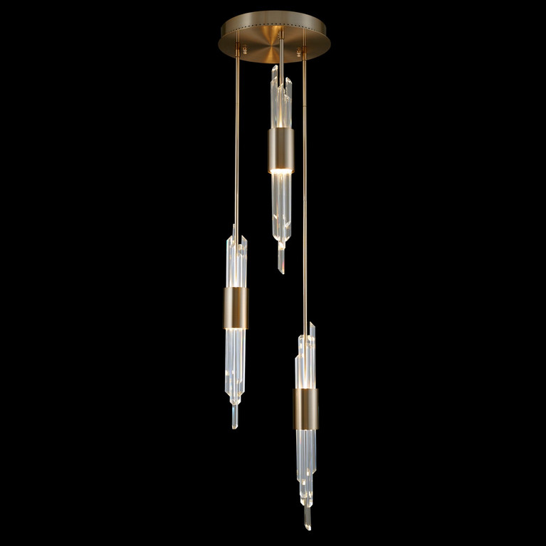 Allegri - 037951-038-FR001 - LED Foyer Pendant - Lucca - Brushed Champagne Gold