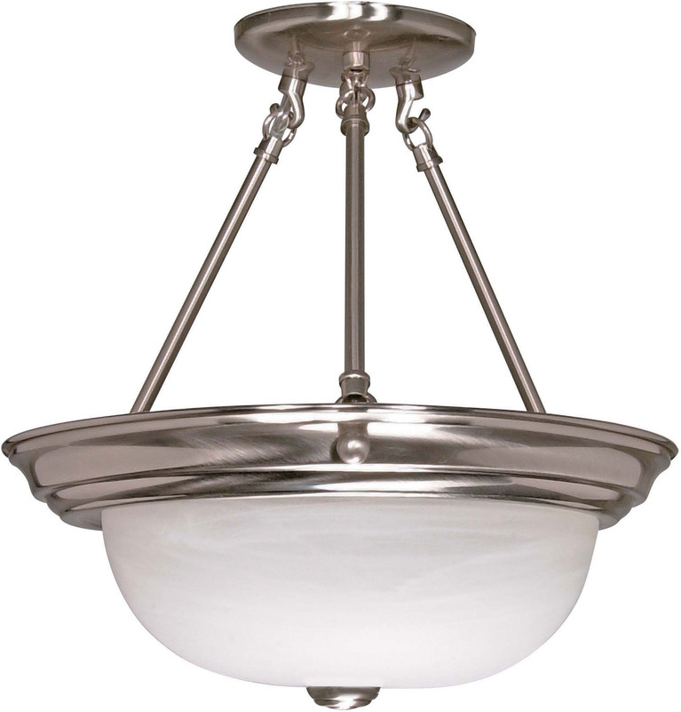 Nuvo Lighting - 60-202 - Three Light Semi Flush Mount - Brushed Nickel