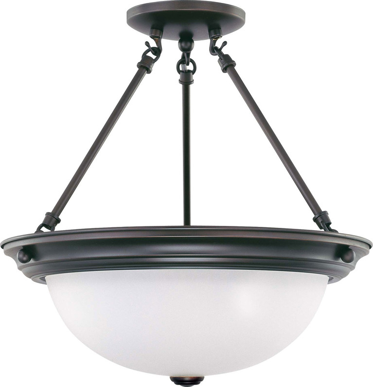 Nuvo Lighting - 60-3151 - Three Light Semi Flush Mount - Close to Ceiling Mahogany Bronze - Mahogany Bronze