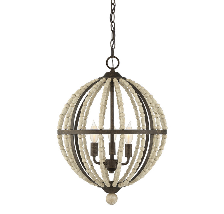 Meridian - M70099AV - Three Light Pendant - Avignon