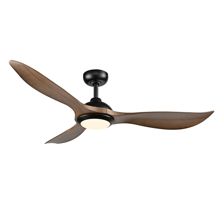 Millennium - 1077WLED-MBK-KOA - 52 Ceiling Fan - Wynleaf - Matte Black
