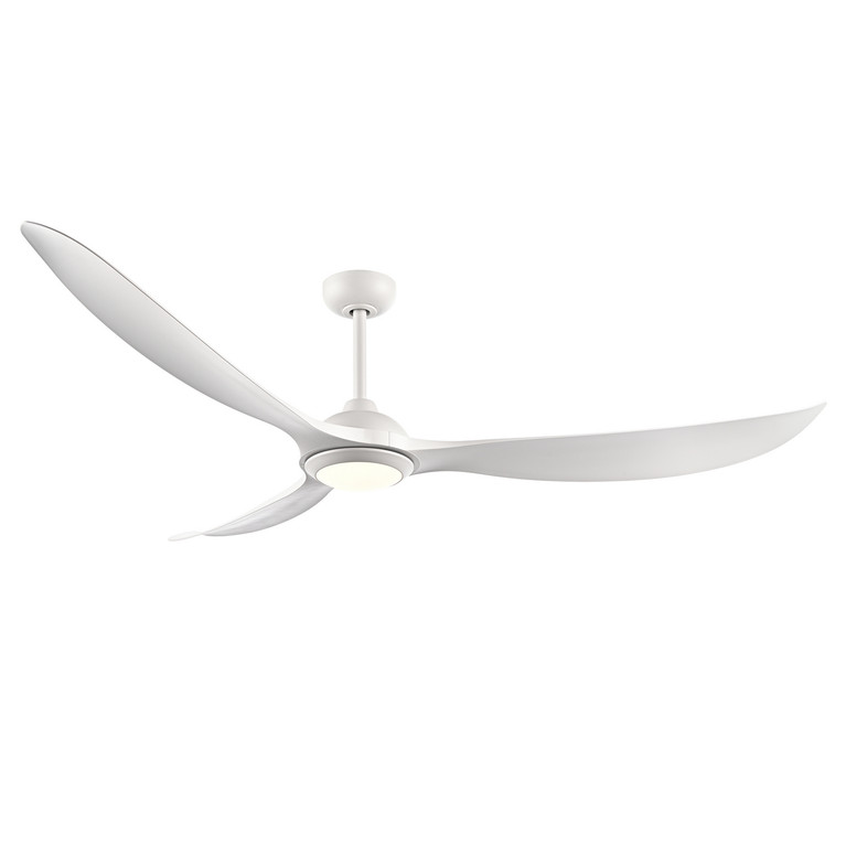 Millennium - 1087WLED-MWW-MWW - 72 Ceiling Fan - Wynleaf - Matte White
