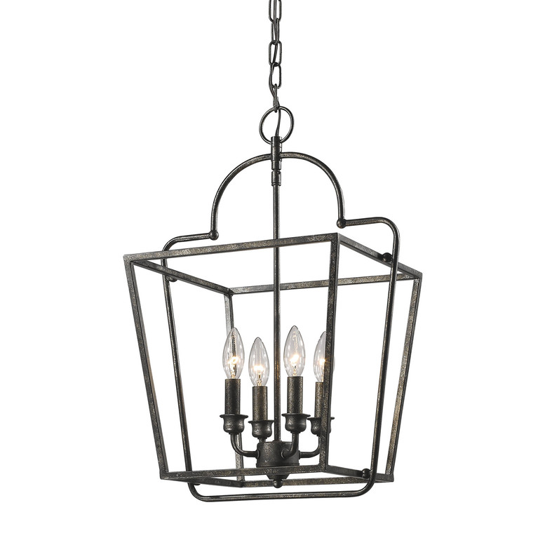 Millennium - 3237-AS - Four Light Pendant - Antique Silver