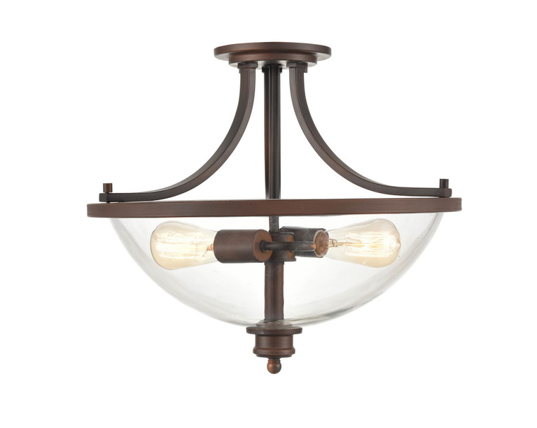 Millennium - 3622-RBZ - Two Light Semi-Flush Mount - Forsyth - Rubbed Bronze