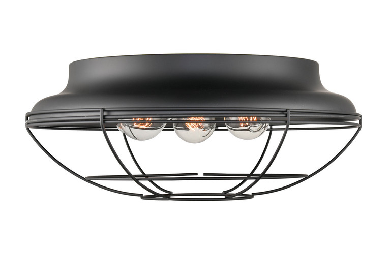 Millennium - 5387-MB - Three Light Flush Mount - Matte Black