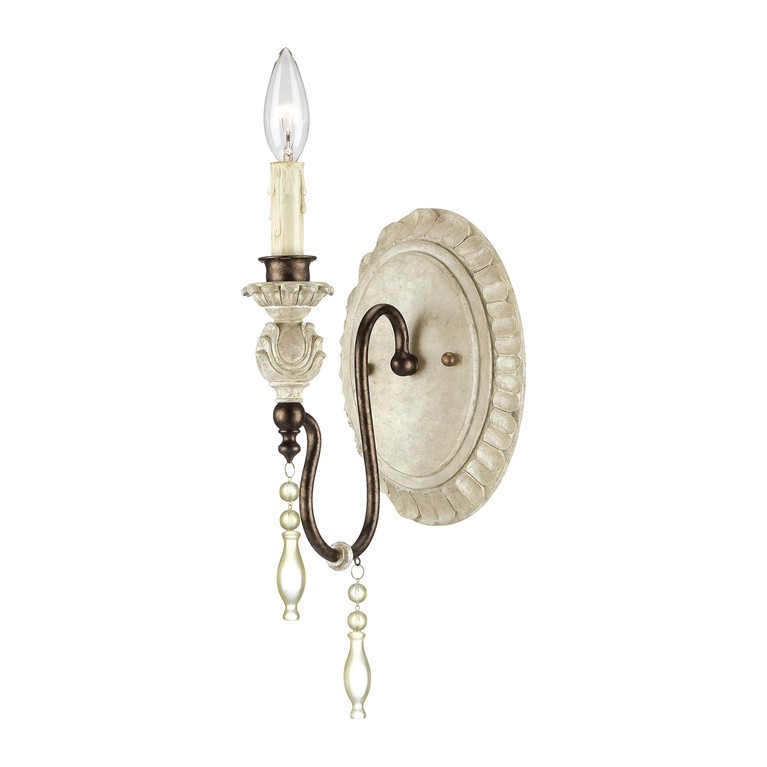 Millennium - 7301-AW/BZ - One Light Wall Sconce - Denise - Antique White/Bronze