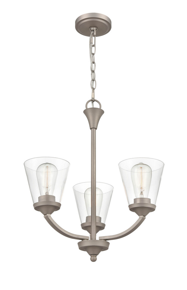 Millennium - 9113-SN - Three Light Chandelier - Josleen - Satin Nickel