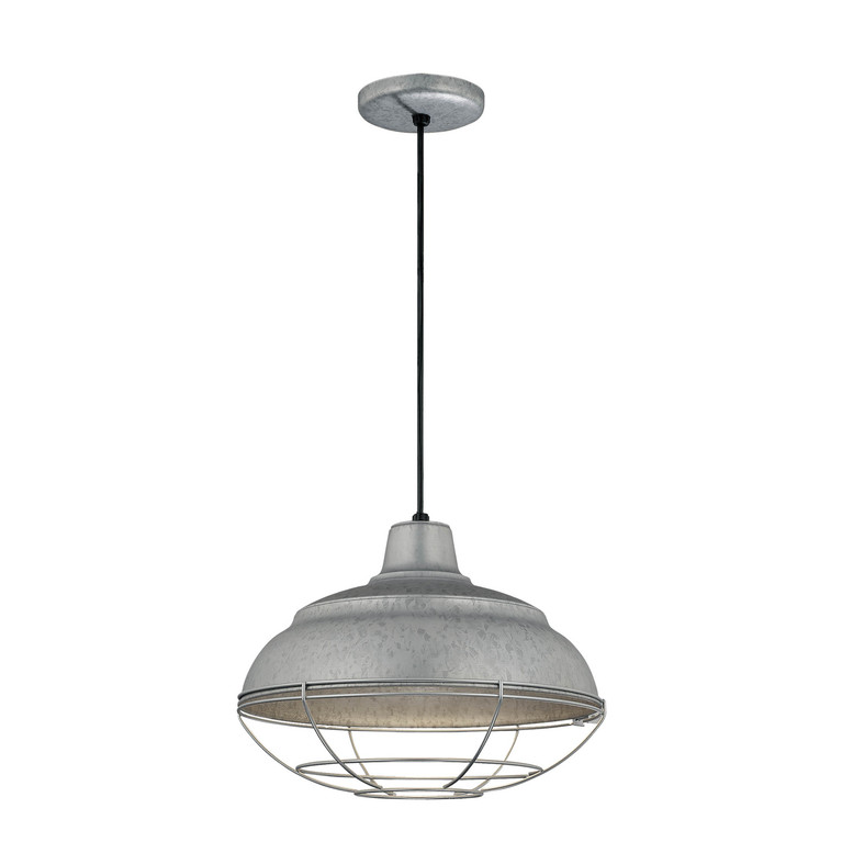 Millennium - RWHC14-GA - One Light Pendant - R Series - Galvanized