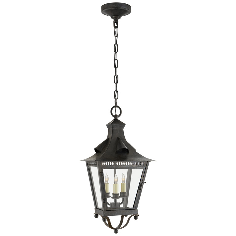 Visual Comfort Signature - NW 5708FR-CG - Three Light Hanging Lantern - Orleans - French Rust