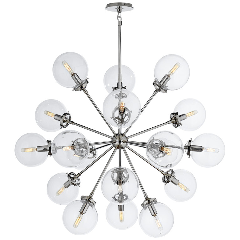 Visual Comfort Signature - S 5271PN-CG - 18 Light Chandelier - Bistro - Polished Nickel