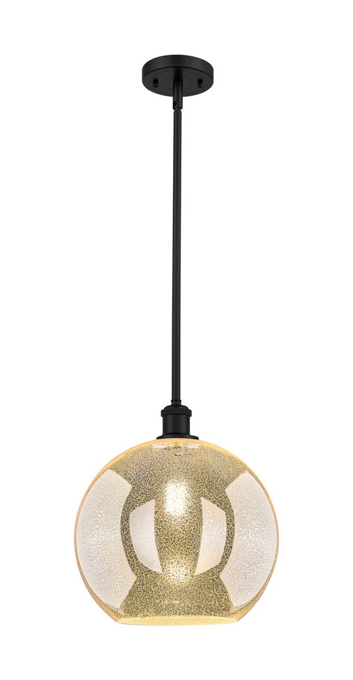 Innovations - 516-1S-BK-G128-12 - One Light Mini Pendant - Ballston - Matte Black