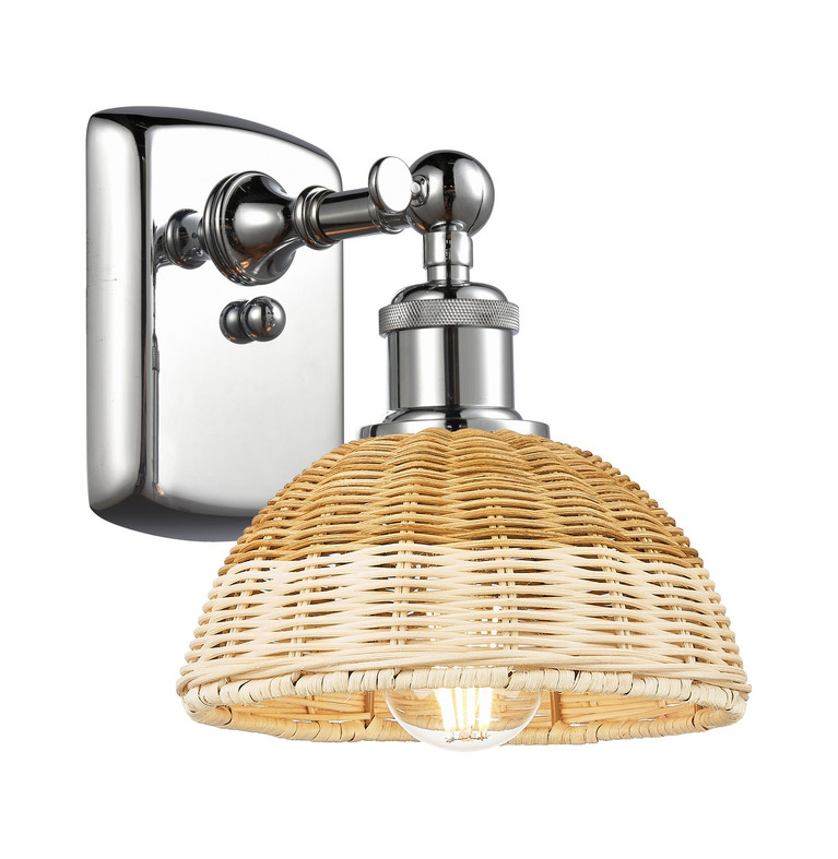 Innovations - 516-1W-PC-NBD2-75-NAT - One Light Wall Sconce - Ballston - Polished Chrome