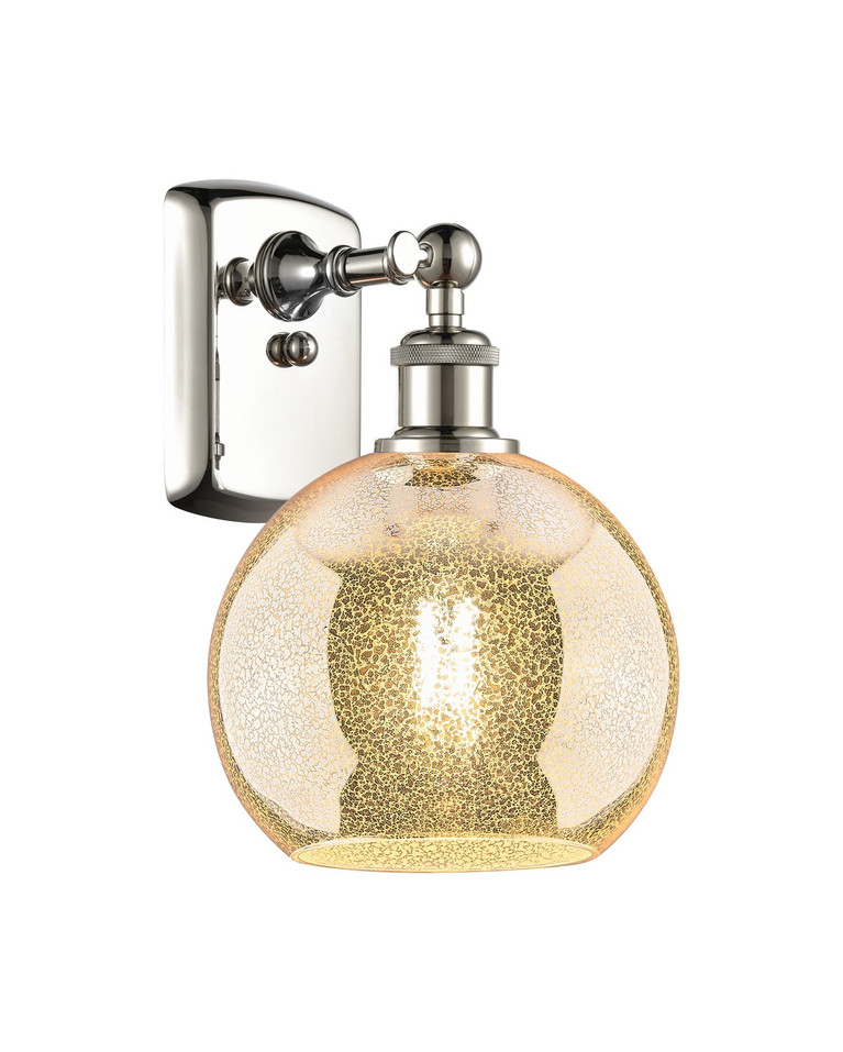 Innovations - 516-1W-PN-G128-8 - One Light Wall Sconce - Ballston - Polished Nickel
