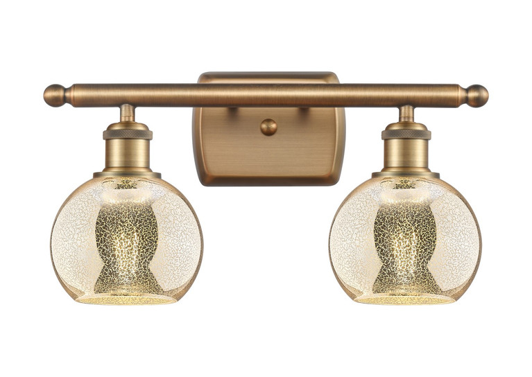 Innovations - 516-2W-BB-G128-6 - Two Light Bath Vanity - Ballston - Brushed Brass