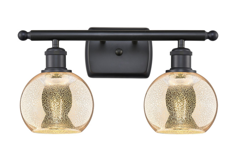 Innovations - 516-2W-BK-G128-6 - Two Light Bath Vanity - Ballston - Matte Black