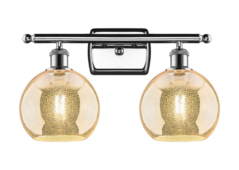 Innovations - 516-2W-PC-G128-8 - Two Light Bath Vanity - Ballston - Polished Chrome
