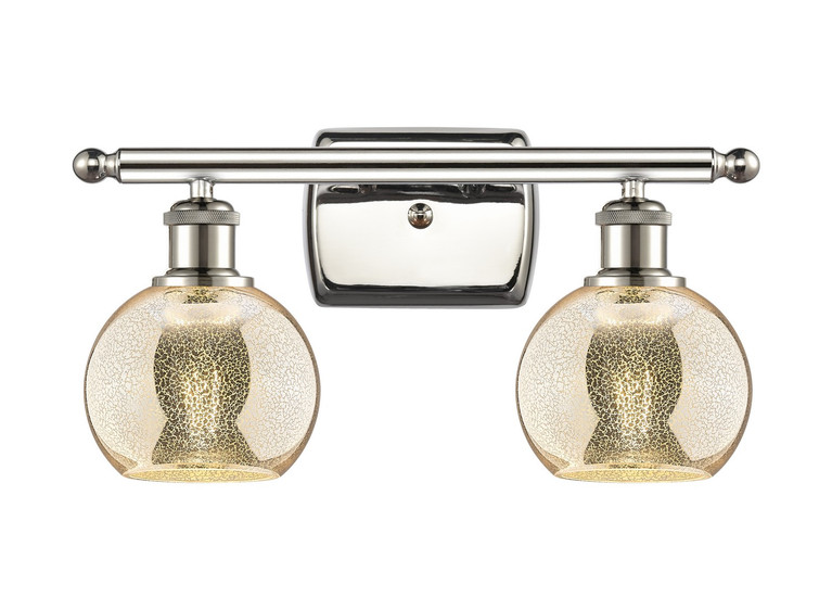 Innovations - 516-2W-PN-G128-6 - Two Light Bath Vanity - Ballston - Polished Nickel