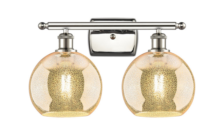 Innovations - 516-2W-PN-G128-8 - Two Light Bath Vanity - Ballston - Polished Nickel