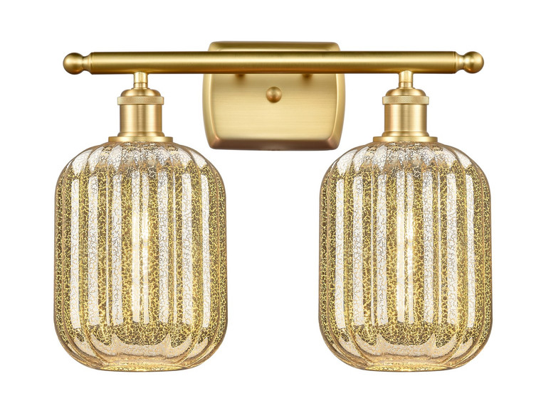 Innovations - 516-2W-SG-G460-7ME - Two Light Bath Vanity - Ballston - Satin Gold