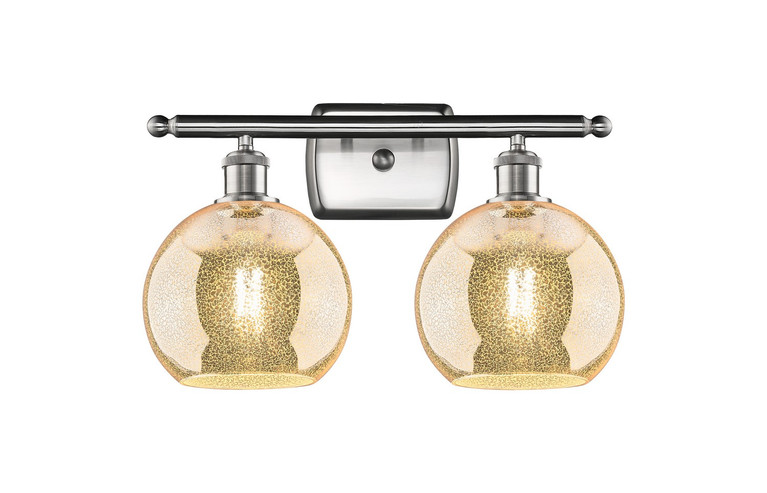 Innovations - 516-2W-SN-G128-8 - Two Light Bath Vanity - Ballston - Brushed Satin Nickel