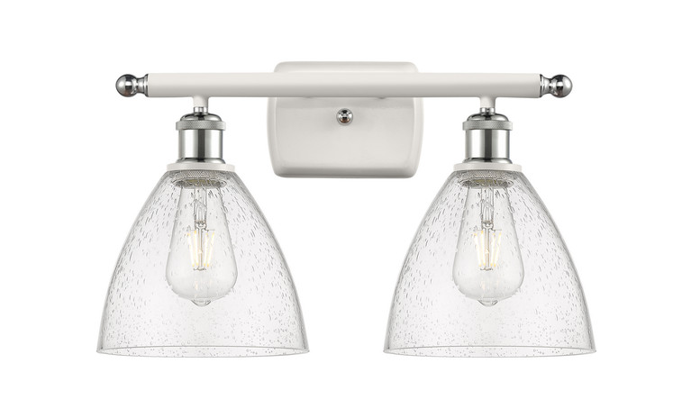 Innovations - 516-2W-WPC-GBD-754 - Two Light Bath Vanity - Ballston - White Polished Chrome
