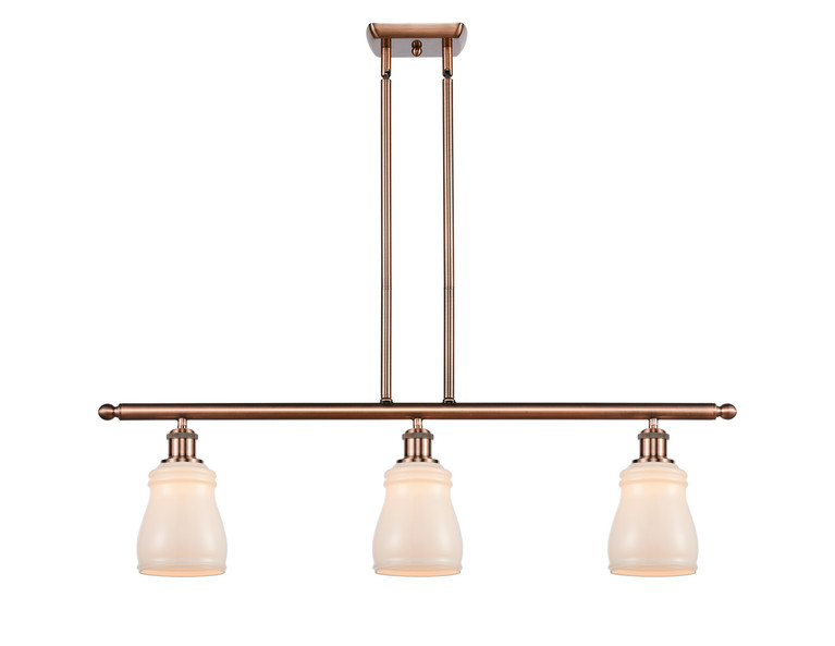 Innovations - 516-3I-AC-G391 - Three Light Island Pendant - Ballston - Antique Copper