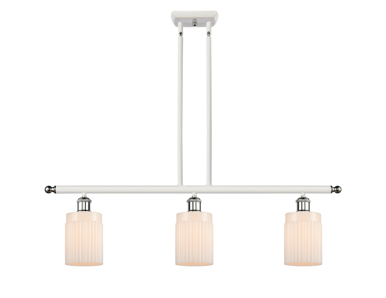 Innovations - 516-3I-WPC-G341 - Three Light Island Pendant - Ballston - White Polished Chrome