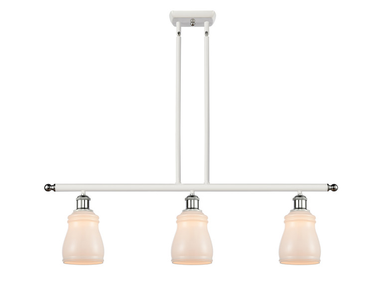 Innovations - 516-3I-WPC-G391 - Three Light Island Pendant - Ballston - White Polished Chrome