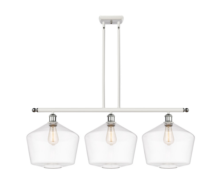 Innovations - 516-3I-WPC-G652-12-LED - LED Island Pendant - Ballston - White Polished Chrome