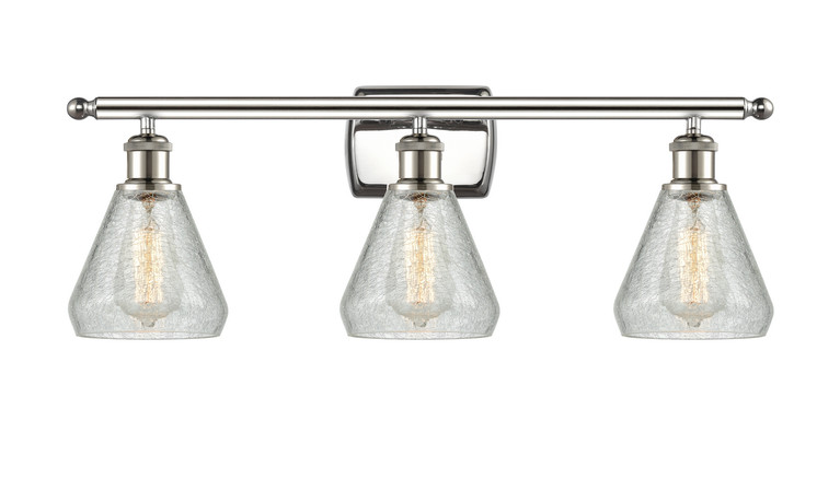 Innovations - 516-3W-PN-G275 - Three Light Bath Vanity - Ballston - Polished Nickel