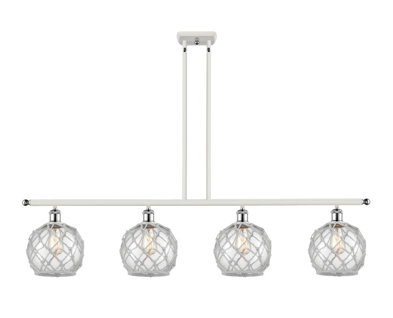 Innovations - 516-4I-WPC-G122-8RW-LED - LED Island Pendant - Ballston - White Polished Chrome