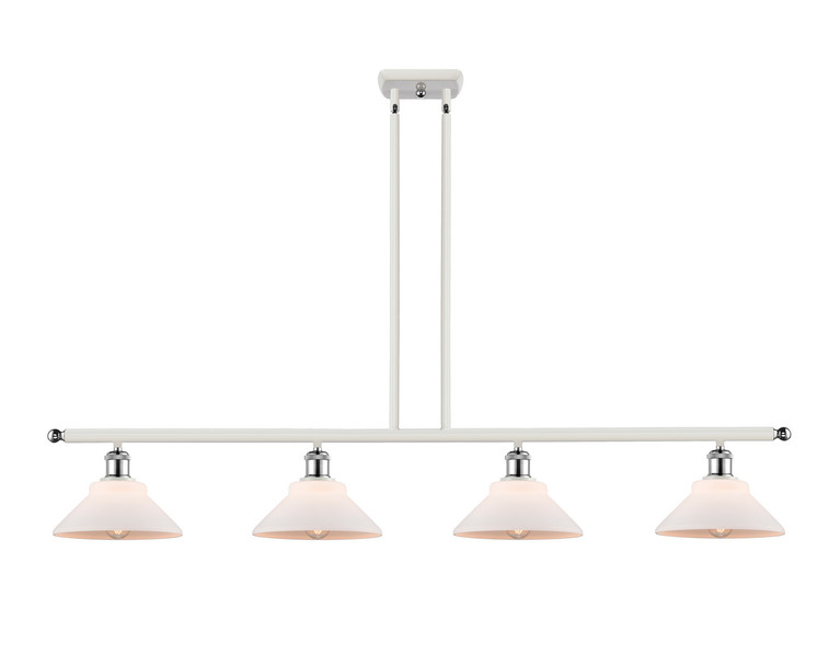 Innovations - 516-4I-WPC-G131-LED - LED Island Pendant - Ballston - White Polished Chrome
