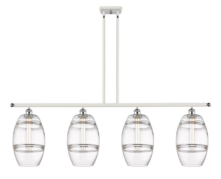 Innovations - 516-4I-WPC-G557-8CL - Four Light Island Pendant - Ballston - White Polished Chrome
