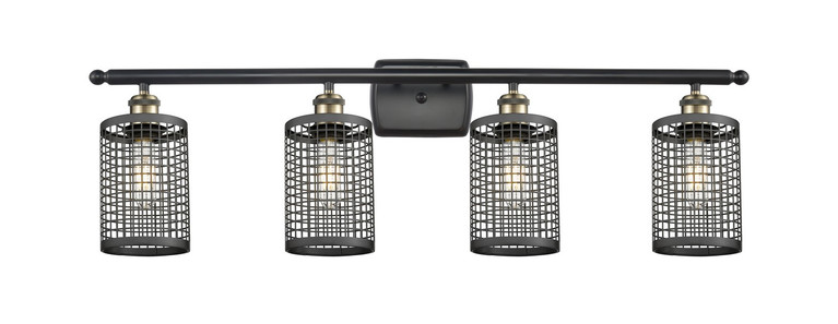 Innovations - 516-4W-BAB-M18-BK - LED Bath Vanity - Downtown Urban - Black Antique Brass