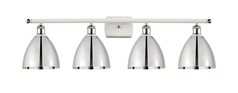 Innovations - 516-4W-WPC-MBD-75-PC - Four Light Bath Vanity - Ballston - White Polished Chrome