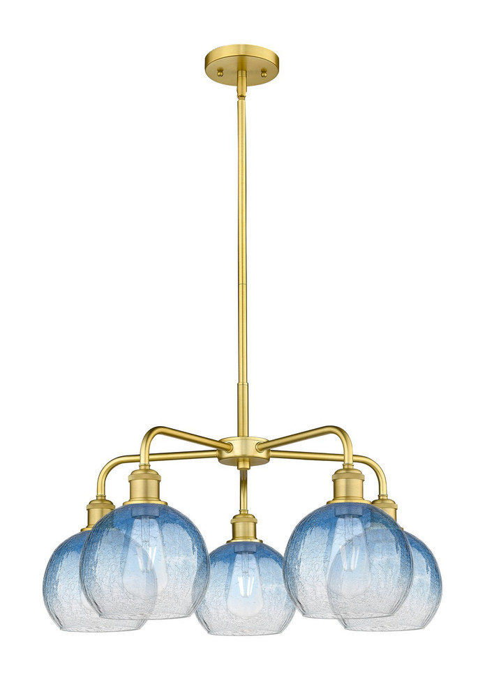 Innovations - 516-5CR-SG-G483-8SB - Five Light Chandelier - Ballston - Satin Gold