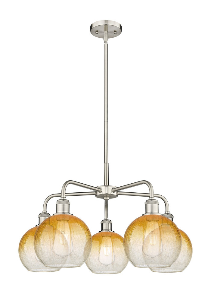 Innovations - 516-5CR-SN-G483-8AM - Five Light Chandelier - Ballston - Satin Nickel