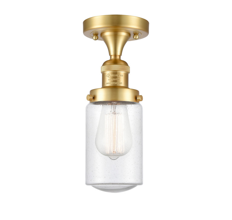 Innovations - 517-1CH-SG-G314 - One Light Semi-Flush Mount - Franklin Restoration - Satin Gold