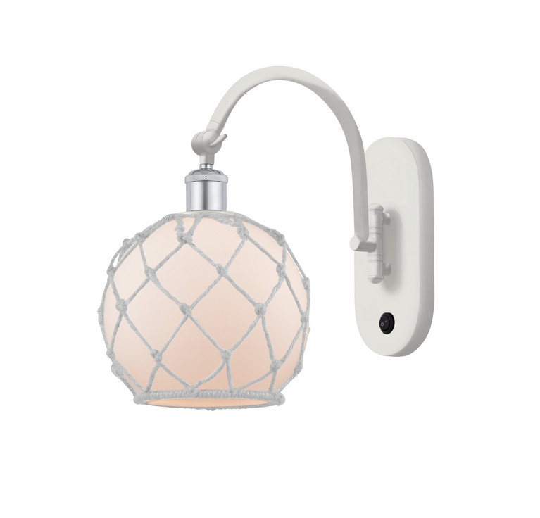 Innovations - 518-1W-WPC-G121-8RW-LED - LED Wall Sconce - Ballston - White Polished Chrome