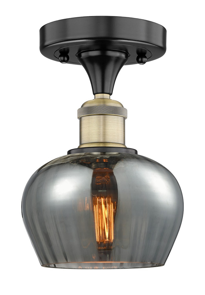 Innovations - 616-1F-BAB-G93 - One Light Semi-Flush Mount - Edison - Black Antique Brass