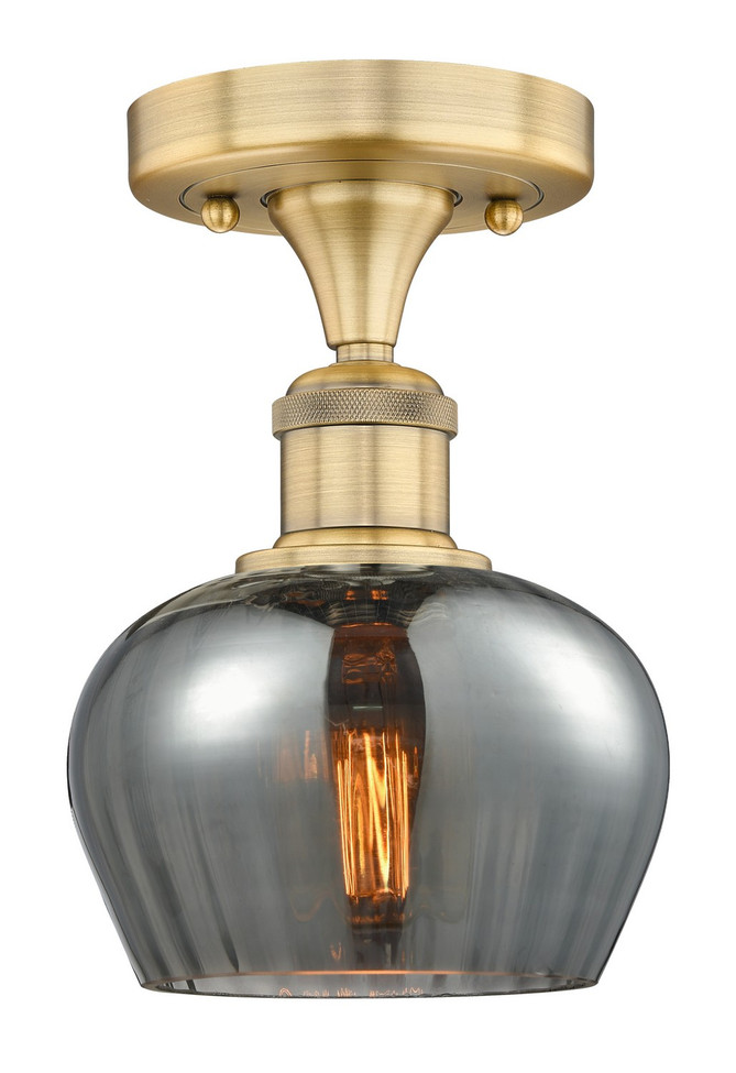 Innovations - 616-1F-BB-G93 - One Light Semi-Flush Mount - Edison - Brushed Brass