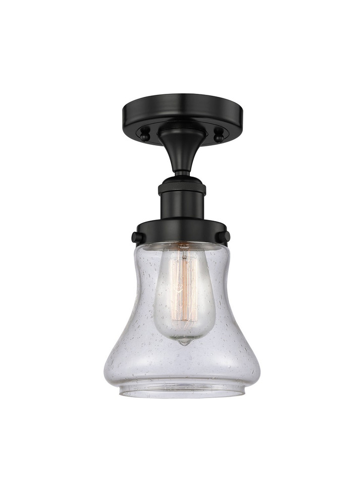 Innovations - 616-1F-BK-G194 - One Light Semi-Flush Mount - Edison - Matte Black