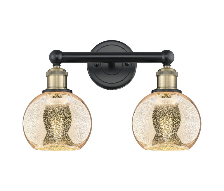 Innovations - 616-2W-BAB-G128-6 - Two Light Bath Vanity - Edison - Black Antique Brass