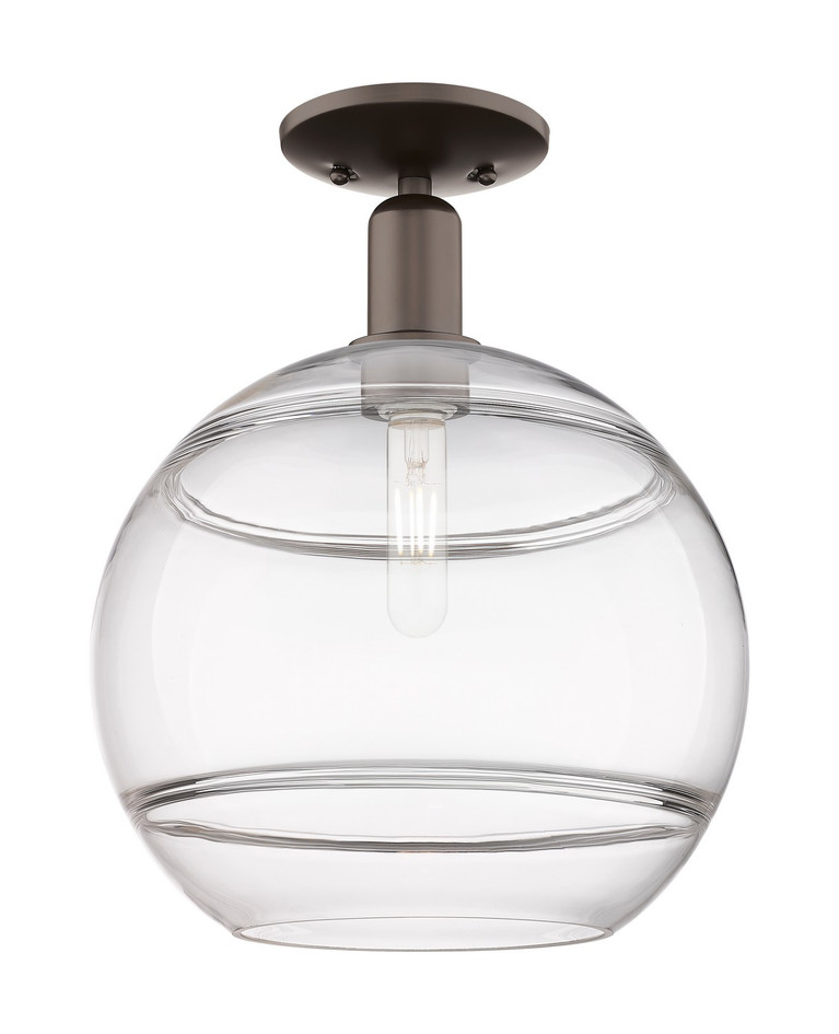 Innovations - 716-1C-OB-G556-12CL - One Light Semi-Flush Mount - Arcadia - Oil Rubbed Bronze