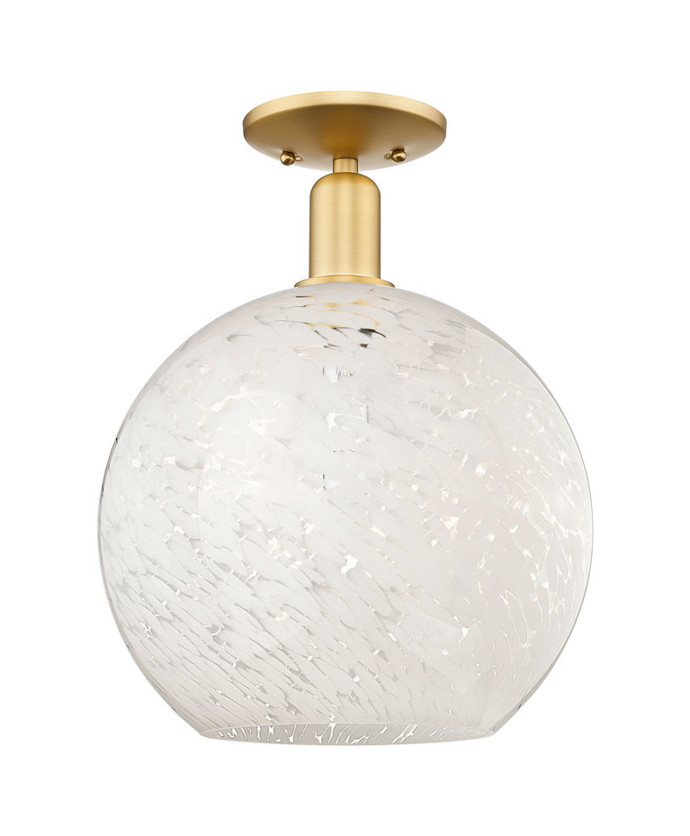 Innovations - 716-1C-SG-G1216-12WM - One Light Semi-Flush Mount - Arcadia - Satin Gold